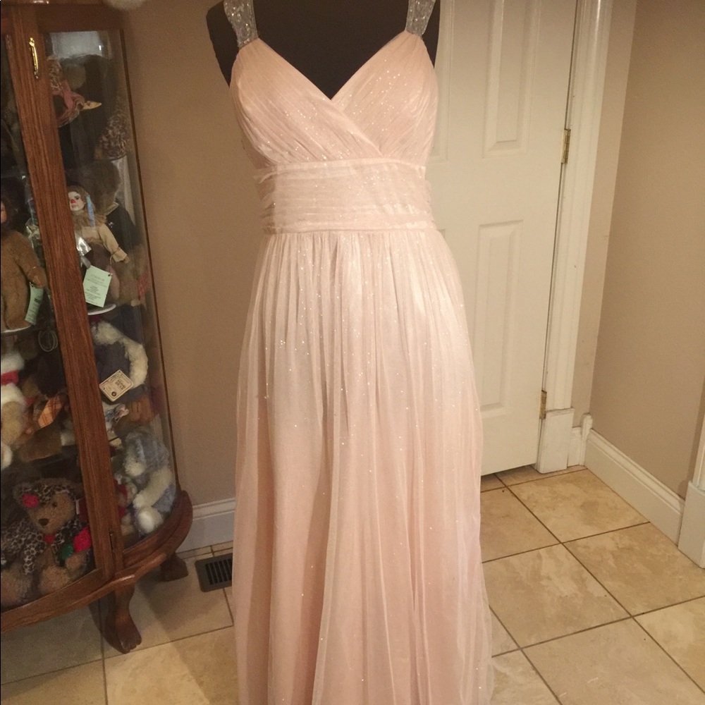 David’s bridal peach NWT prom bridesmaid dress 13 tag removed worn twice